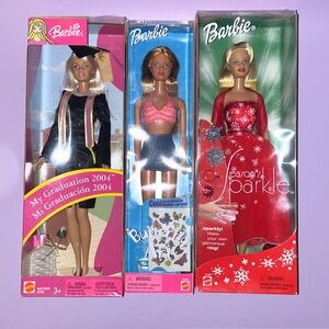 Barbie Dolls Holiday and Fashion Doll Collection Lot of 3